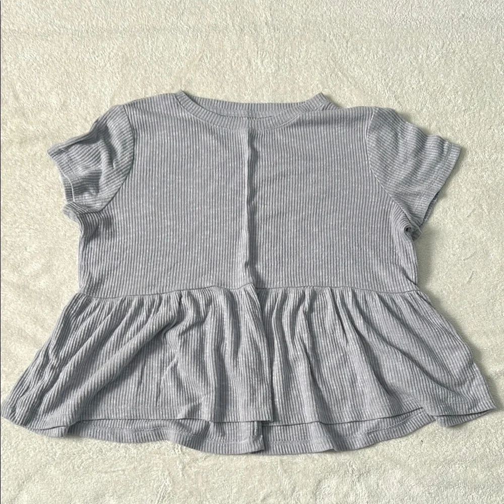 Lilac Ribbed Cropped Top - Picture 1 of 1